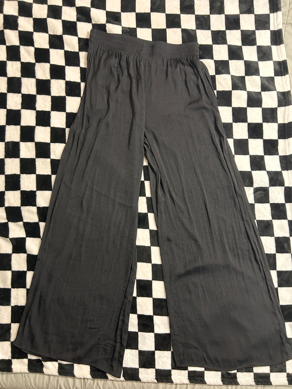Philosophy Black Elastic Waist Wide Leg Pants
